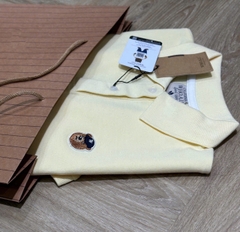 A247- Áo polo Gấu thêu màu vàng nhà máy full tem