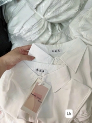 A374- Set 2 Cổ áo sơ mi trắng chất kak lua