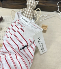 Cb423-Combo 2 áo polo dài tay kẻ ngang cho bé