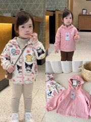 Bt1097- Áo gió mặc được 2 mặt màu hồng KUROMI