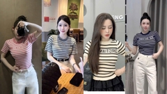 a365- Áo len C-RIS 4 màu cộc tay Quảng Châu dáng ôm