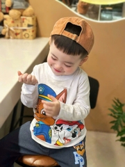 BN187-Bộ côtton thu đông dài tay bé trai CỨU HỘ TRẮNG XANH VNXK