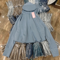 a215-Áo chống nắng chất UMI dẻo mềm,mũ to 6 màu freesize