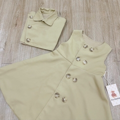 SETKID012- Set áo trendcoad màu be trẻ em VNXK