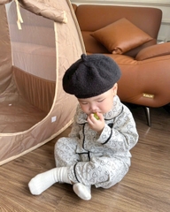 CB374-Combo 2 bộ pijama dài tay bé trai hoạ tiết caro