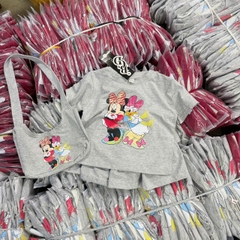 🌸BT876- Set bộ mix chân váy bé gái kèm túi vải in đẹp