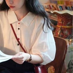 ☘️ A236-  ÁO SƠ MI THIẾT  KẾ TAY BỒNG  CÚC 3 MÀU 💎