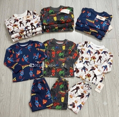 BT1058- Có,bố 3 bộ cotton full NHỆN dài tay Minibebe