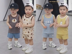 BT907- cOMBO 2 BỘ balo kiểu Honey 3 màu trẻ em