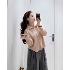 A551- Áo len cúc bọc quảng châu 4 màu chất len lông rất đẹp