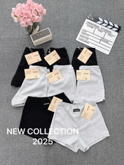 CB237- Combo 2 quần đùi, quần short ôm thêu đen xám