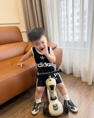 CB245- Combo 2 bộ balo ĐÁT viền sọc đỏ- đen