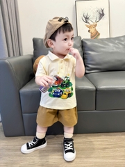 BT872-Bộ áp POLO  oto cộc tay phối quần short 9-22kg