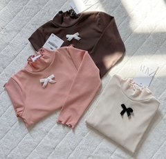 CB066- Combo 3 áo nơ ngực viền bèo trẻ em VNXK