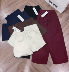 Quan077- Quần kaki jeans 5 màu cạp bán chun dài 91-93cm