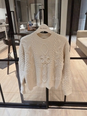 A452- Áo len thừng quảng châu màu be freesizs dưới 61kg