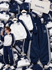SET1071-SET nỉ haida xám phối xanh than