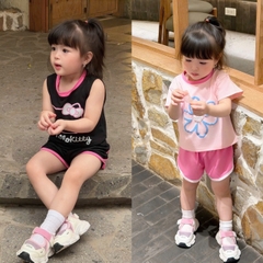 BT949- Bộ cotton màu Vàng-Chì Chuột in trước sau