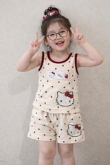 BT948-CB 2 bộ KITTY TOONH ĐỎ DÁNG CỘC MIX ÁO DÂY cotton