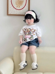 bt920- Bộ áo ngựa mix CV jeans bèo 2 màu