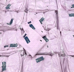 A380-Áo len thừng màu hồng thêu ngực dày dặn full tem hàng nhà máy