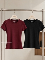 A781-Set 2 áo thun cộc body đỏ đen BNBB