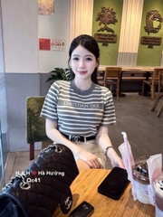 a365- Áo len C-RIS 4 màu cộc tay Quảng Châu dáng ôm