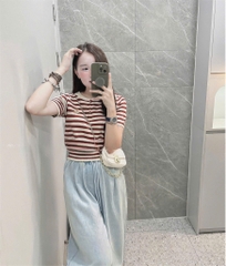 Quan064- QUẦN jean baggy cạp chun màu xanh nhạt