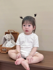 BT298-Bộ tăm HÀN màu trơn 4 màu MINKY MOM chất đẹp