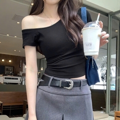 SET480-Set 3 áo zip lệch vai 3 màu trắng,đỏ đen có size