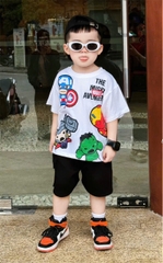 ✌🏻✌🏻BT490- Bộ Áo cotton CỨU HỘ mix quần cua màu đen