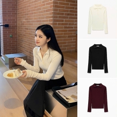 A350- Áo len thừng ôm cổ đức tay dài 3 màu