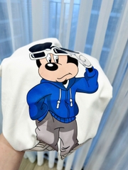 SET922-SEt áo thun rộng MICKEY mix quần bom in 2 màu