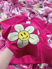 A220- Áo thun hoa màu hồng mẹ con chất cotton