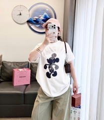 A507-Áo thun suông trắng mickey