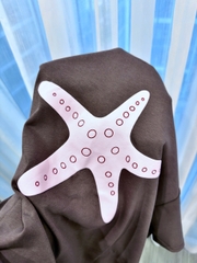 A541-Áo thun suông nâu Sao biển hàng đủ tem