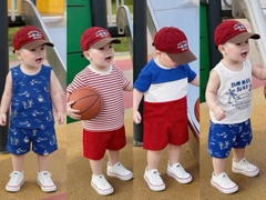 BT919-Combo 3 áo cotton tông vàng in mèo KITTY