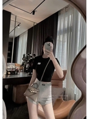 CB237- Combo 2 quần đùi, quần short ôm thêu đen xám