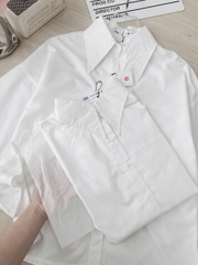A245-Áo sơmi trắng chun tay basic