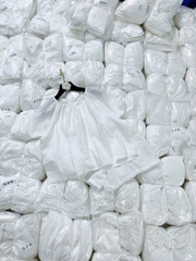 SET654-Set áo đũi trắng nơ lưng phối quần short 2 lớp