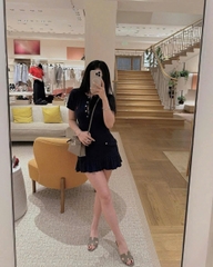 DAM129- Đầm len xoe kèm quần bảo hộ siu chất