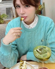 A474- Áo len thừng thêu gấu 2 màu xanh hồng hothit hàng nhà máy đủ tem