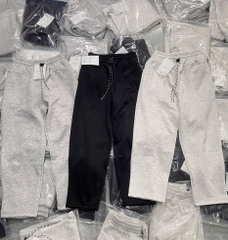 Quan087-Quần baggy nỉ suông ống rộng cạp chun 3 màu