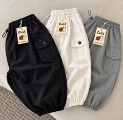 BT1101- Combo 3 quần gió bo gấu cho bé