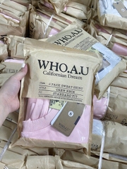 A400- Áo nỉ hoodie gấu hồng và be