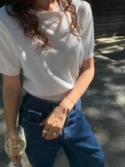 A481- áo len dệt kim cổ tròn 4 màu thêu full tem mác