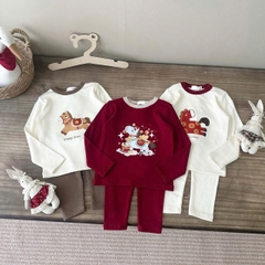 Bt790- Bộ nỉ lót lông Tết BÍnh Ngọ cho bé