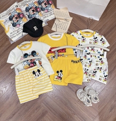 Bt896-Combo 3 bộ MICKET vàng dáng cộc chất cotton