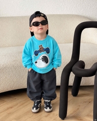 BT1089- Combo 2 bộ cotton CÁ SẤU mix CÚN dài tay