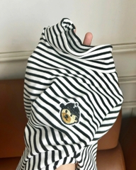 Cb422-Combo 3 áo díp lông giữ nhiệt cao cổ thêu gấu cho bé